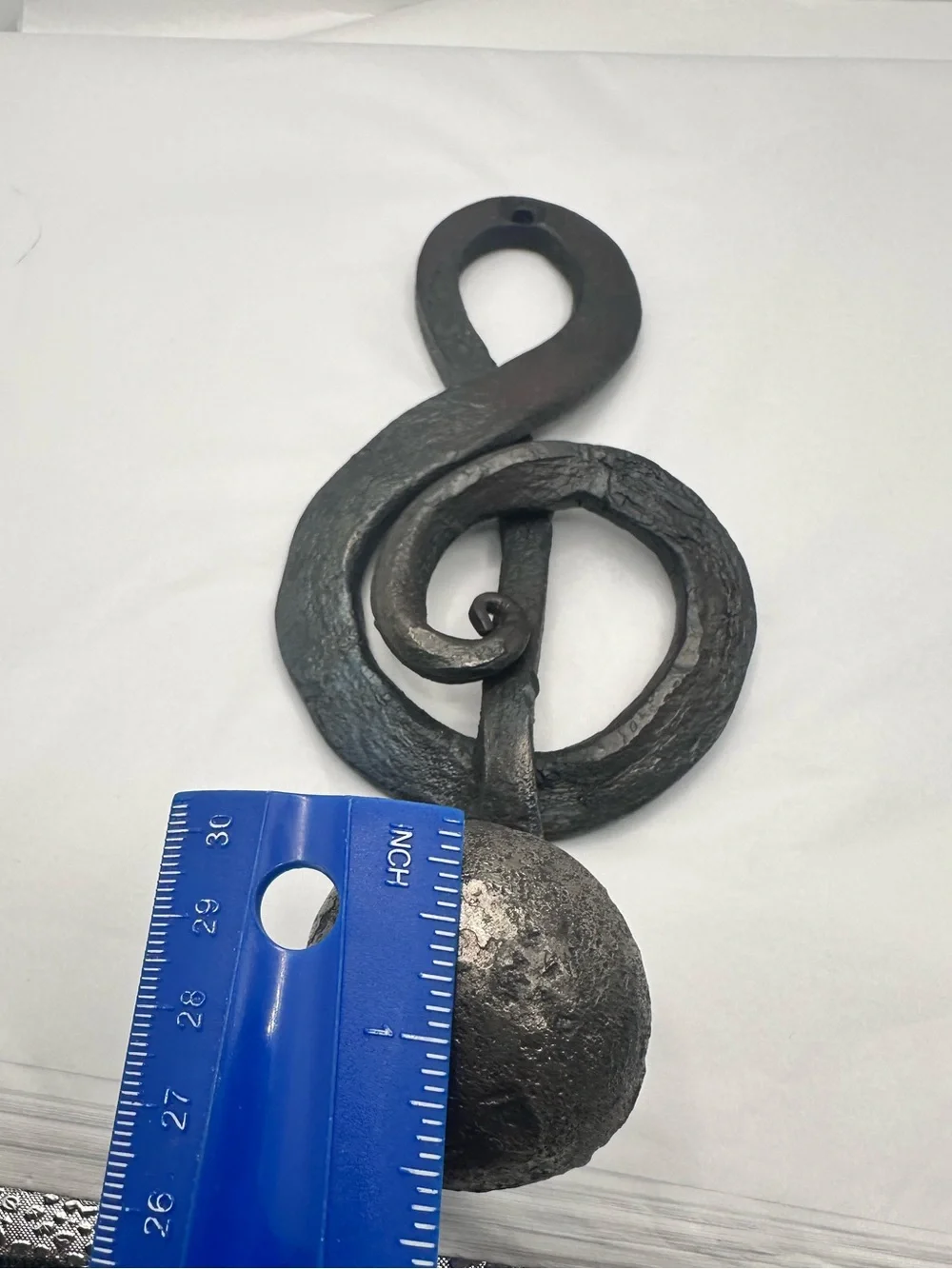 OOAK Hand Forged Antique Metal Treble Clef Wall Hanger/Hook